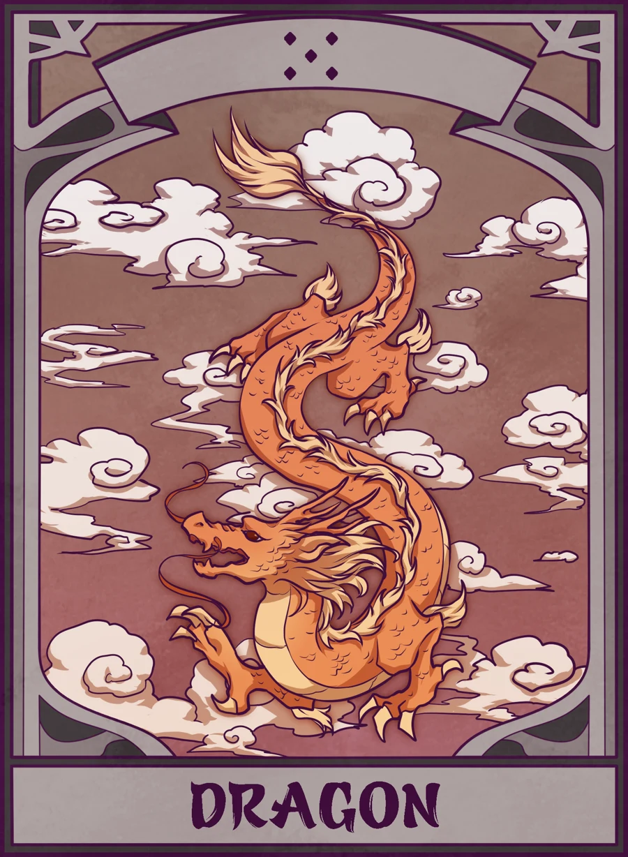 Dragon — Mahjong Mirror card